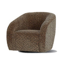 Crown Leopard Print Swivel Chair - Black/Brown at Online8 Furniture Auckland NZ