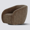 Crown Leopard Print Swivel Chair - Black/Brown at Online8 Furniture Auckland NZ