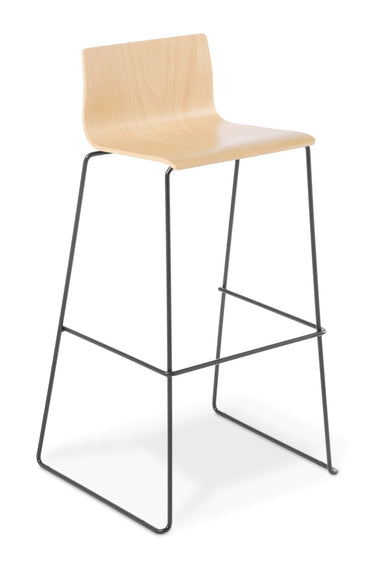 Cruise Sled Bar Stool - Natural Beech at Online8 Furniture Auckland NZ