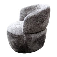 Cruiz Swivel Chair - Charcoal Chenille at Online8 Furniture Auckland NZ
