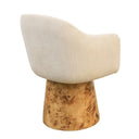Cruz Swivel Chair – Burl Veneer Base at Online8 Furniture Auckland NZ