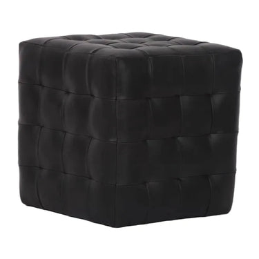 Cube Tufted Leather Ottoman at Online8 Furniture Auckland NZ