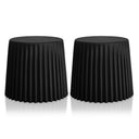 Cupcake Stool - Indoor/Outdoor - Black Set/2 at Online8 Furniture Auckland NZ