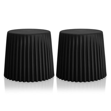 Cupcake Stool - Indoor/Outdoor - Black Set/2 at Online8 Furniture Auckland NZ