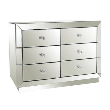 Curio 6 Drawer Mirrored Dresser at Online8 Furniture Auckland NZ
