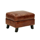Curved Leg Ottoman - Vintage Cigar at Online8 Furniture Auckland NZ