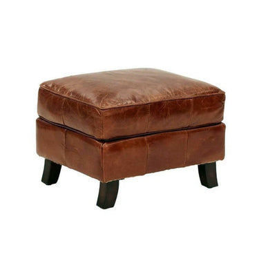 Curved Leg Ottoman - Vintage Cigar at Online8 Furniture Auckland NZ
