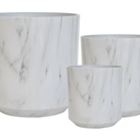 Cylinder Marble Resin Planter - Indoor at Online8 Furniture Auckland NZ