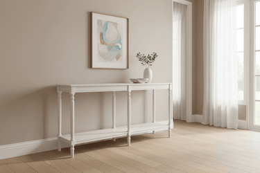 Cyrus Console Table - Pearl White at Online8 Furniture Auckland NZ