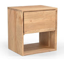 Da Vinci Bedside Table - Natural Acacia in acacia wood and veneer with visible grain
