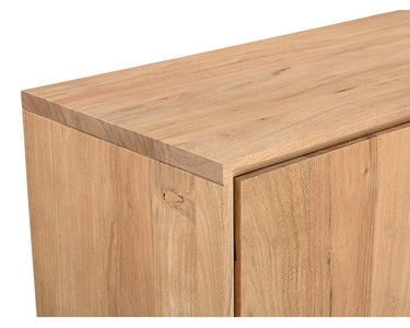 Compact 50cm wide Da Vinci bedside table in warm natural timber
