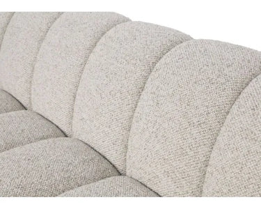 Oatmeal fleck Dani 3 Seater Sofa with a soft sculptural channelled form