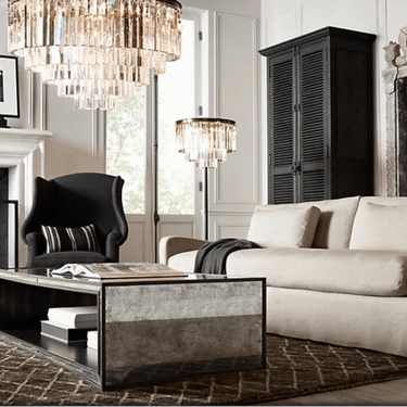 Deco Crystal Floor Lamp – Antique Black at Online8 Furniture Auckland NZ