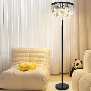 Deco Crystal Floor Lamp – Antique Black at Online8 Furniture Auckland NZ