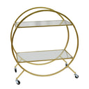 Delilah 2 Tier Bar Cart - Gold at Online8 Furniture Auckland NZ