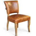 Derringer Aged Leather Dining Chair – Cognac at Online8 Furniture Auckland NZ