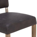 Derringer Dining Chair with Brass Studs - Brown at Online8 Furniture Auckland NZ
