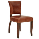 Derringer Vintage Leather Dining Chair - Vintage Cigar at Online8 Furniture Auckland NZ