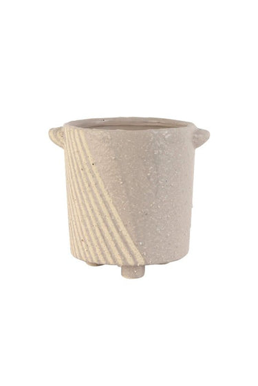 Diagonal Stripe Ceramic Planter Medium at Online8 Furniture Auckland NZ