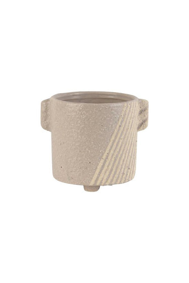 Diagonal Stripe Ceramic Planter Small at Online8 Furniture Auckland NZ