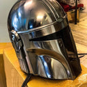 Din Djarin Mandalorian Helmet - Star Wars Metal Armor Cosplay LARP Helmet at Online8 Furniture Auckland NZ