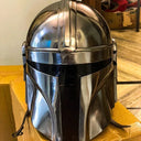Din Djarin Mandalorian Helmet - Star Wars Metal Armor Cosplay LARP Helmet at Online8 Furniture Auckland NZ