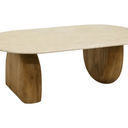 Dior Travertine & Wood Coffee Table at Online8 Furniture Auckland NZ
