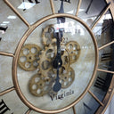 Distressed Copper Wall Clock with Gears at Online8 Furniture Auckland NZ