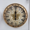 Distressed Copper Wall Clock with Gears at Online8 Furniture Auckland NZ