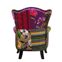 Dorset Patchwork Wingback Armchair at Online8 Furniture Auckland NZ