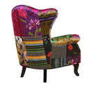 Dorset Patchwork Wingback Armchair at Online8 Furniture Auckland NZ