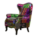 Dorset Patchwork Wingback Armchair at Online8 Furniture Auckland NZ