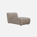 Dossier Sofa 1 Seater Chaise in a hardwearing neutral weave with high-resilience foam and Dacron fill