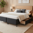 Double Bed Base with 2 Storage Drawers – NZ Made Split Design at Online8 Furniture Auckland NZ