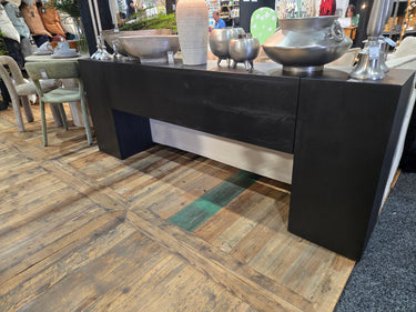 Dovetail Block Console Table - Antique Black at Online8 Furniture Auckland NZ