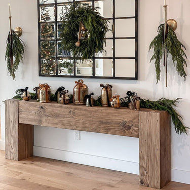 Dovetail Block Extra Large Console Table - Walnut at Online8 Furniture Auckland NZ