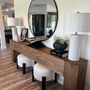 Dovetail Block Extra Large Console Table - Walnut at Online8 Furniture Auckland NZ