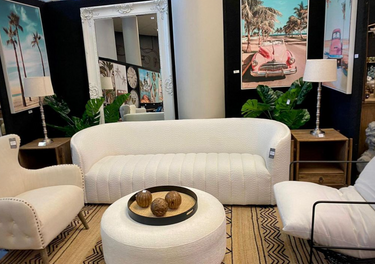 Dubai 3 Seater Sofa - White Boucle at Online8 Furniture Auckland NZ