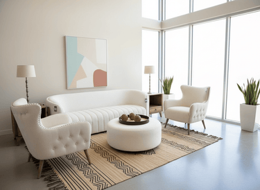 Dubai 3 Seater Sofa - White Boucle at Online8 Furniture Auckland NZ