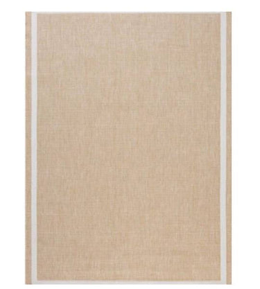 Easton Indoor/Outdoor Rug ESN-05 in Wheat/Ivory, a reversible power-loomed polypropylene rug