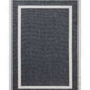 Onyx/Ivory Easton reversible rug in durable polypropylene and polyester, easy to hose clean