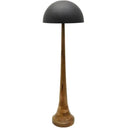 Ebony Wooden Floor Lamp with Metal Shade at Online8 Furniture Auckland NZ
