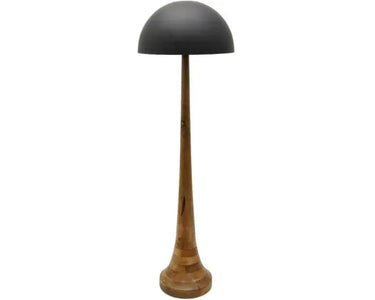 Ebony Wooden Floor Lamp with Metal Shade at Online8 Furniture Auckland NZ