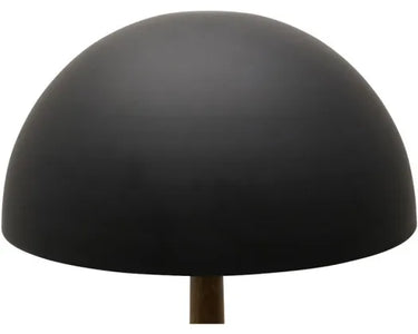 Ebony Wooden Floor Lamp with Metal Shade at Online8 Furniture Auckland NZ