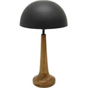 Ebony Wooden Table Lamp with Metal Shade at Online8 Furniture Auckland NZ