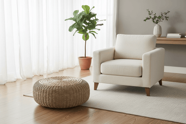 Eco-Friendly Water Hyacinth Pouf at Online8 Furniture Auckland NZ