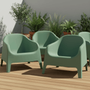 Eden Outdoor Tub Chair - Sage at Online8 Furniture Auckland NZ