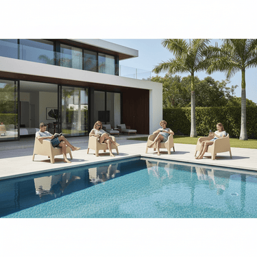 Eden Outdoor Tub Chair - Sand at Online8 Furniture Auckland NZ