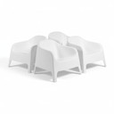 Eden Outdoor Tub Chair - White at Online8 Furniture Auckland NZ
