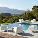 Eden Outdoor Tub Chair - White at Online8 Furniture Auckland NZ